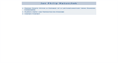 Desktop Screenshot of janmatuschek.de